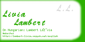 livia lambert business card